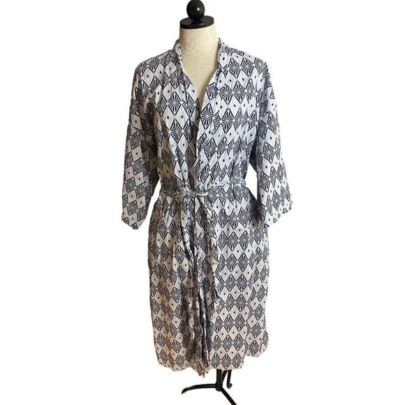 Telegraph Hill Vintage Womens Kimono Robe One Size Multicolor Pure Cotton